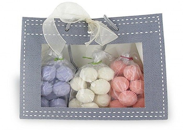 3 Bags 15 Mini Bath Bomb Gift Packs Exotic Fragrance Purple / White / Pink
